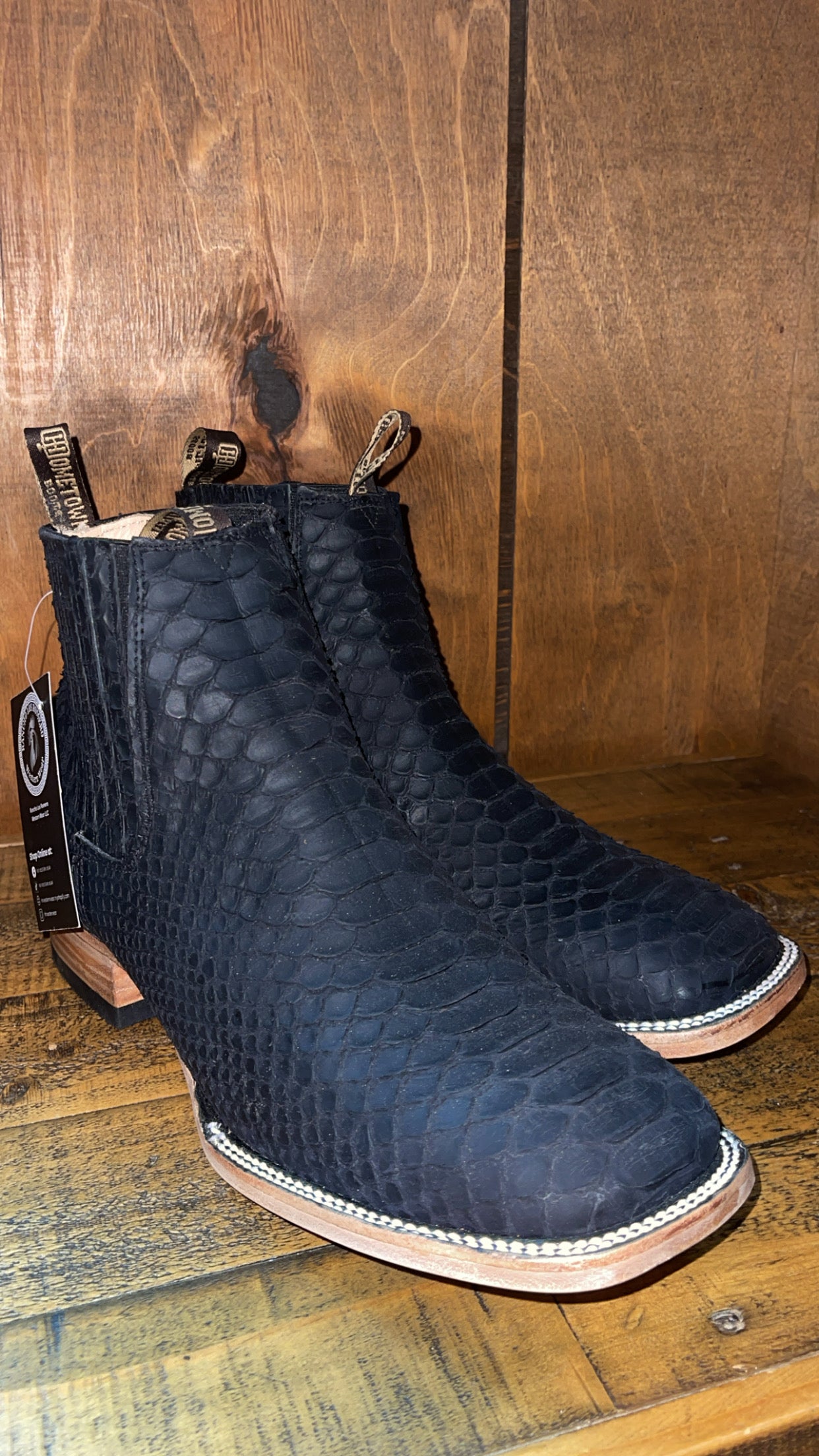 Botin Python Negro Exotic Matte